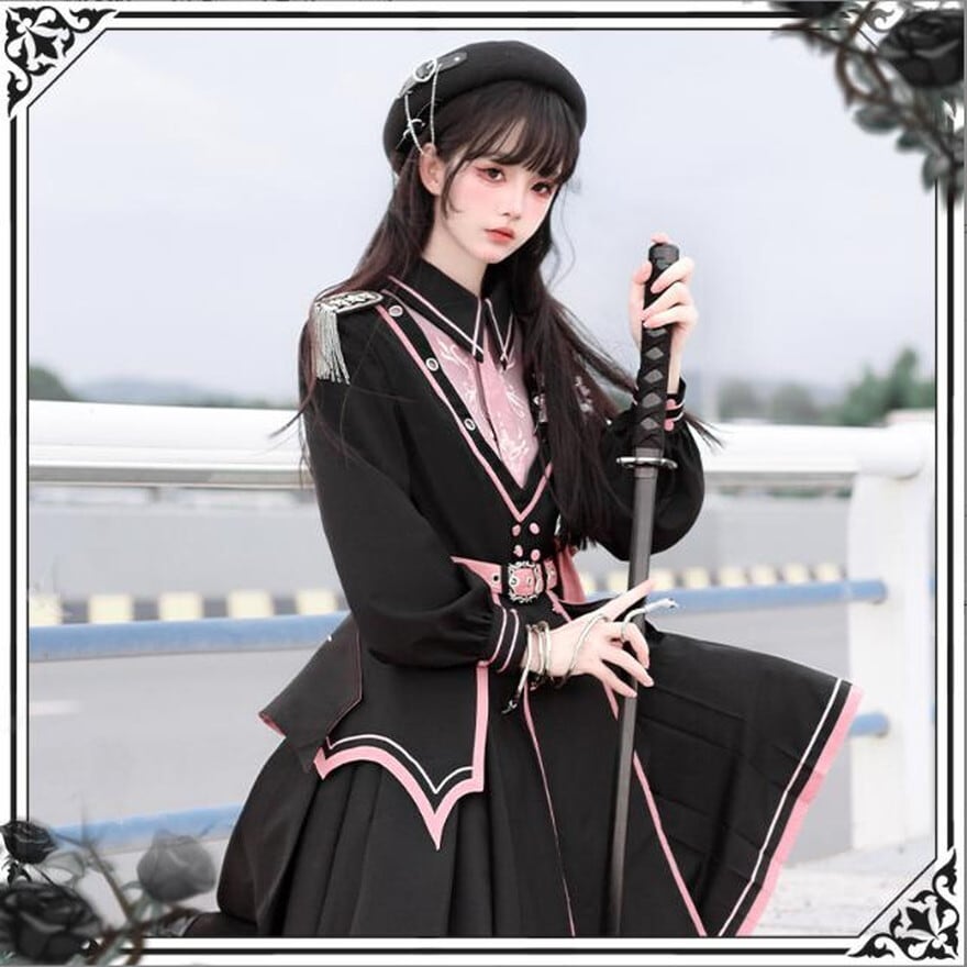 ゴスロリ通販 With U 軍服 ミリタリー ワンショルダー ケープ 量産型