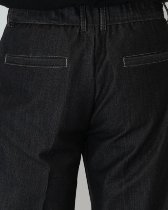 快適設計】ストレッチテーパードデニムスラックス | Pay ID