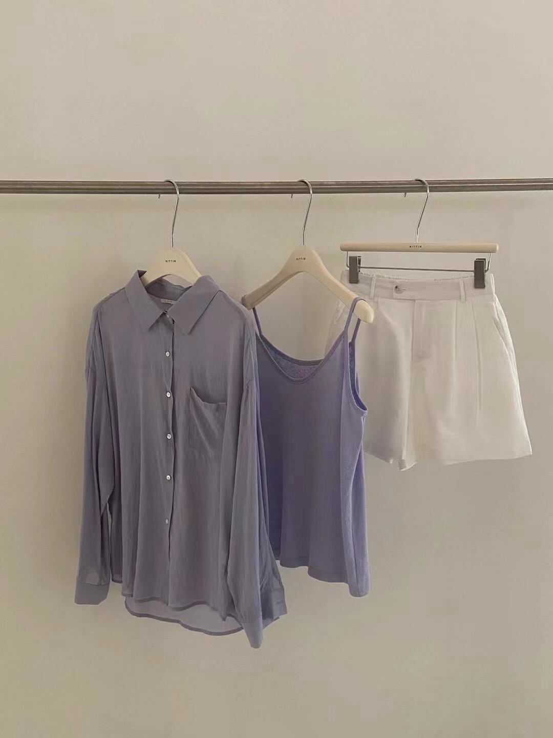 シンプルビッグシャツ　AJ22085-718