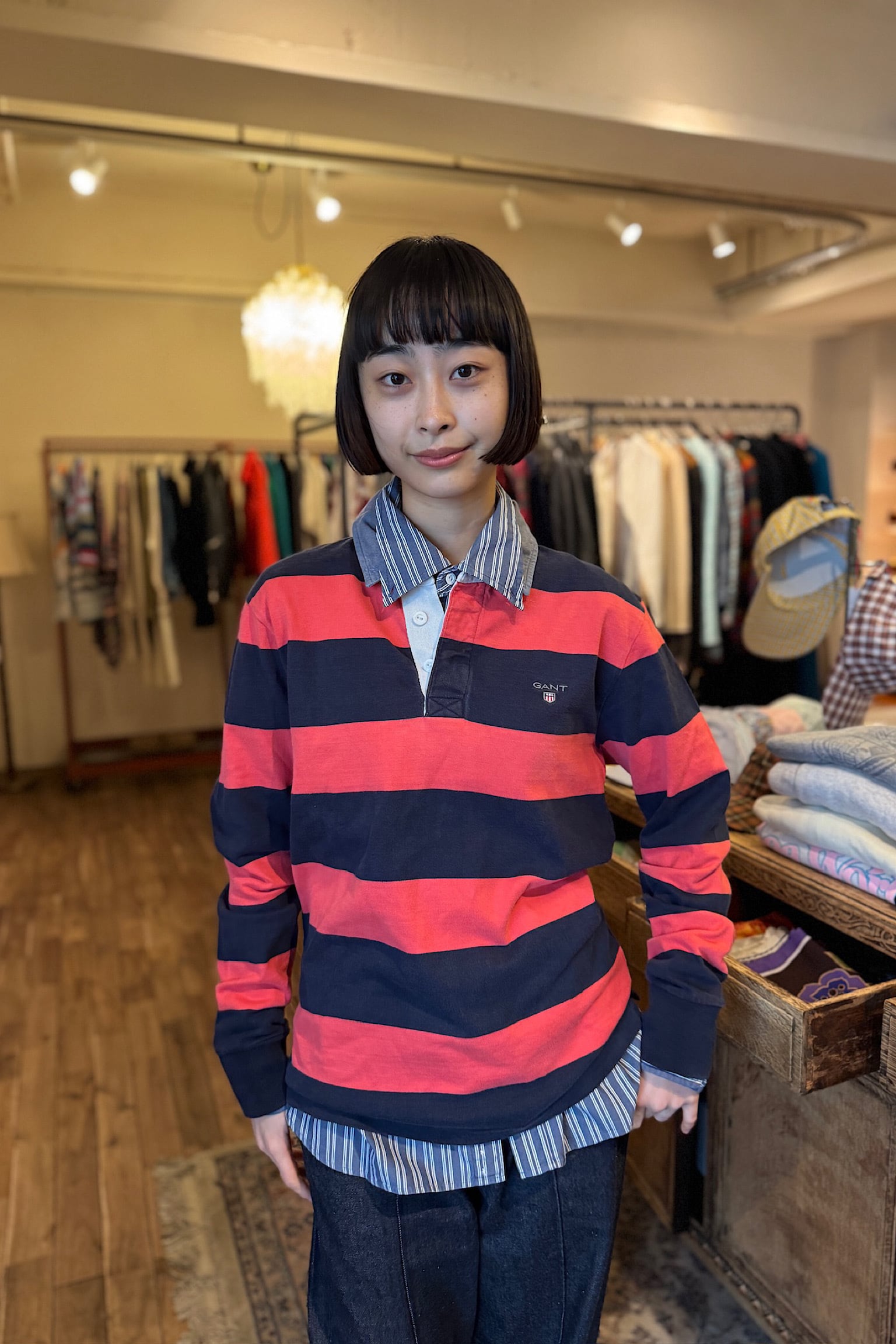 GANT ボーダーラガーシャツ