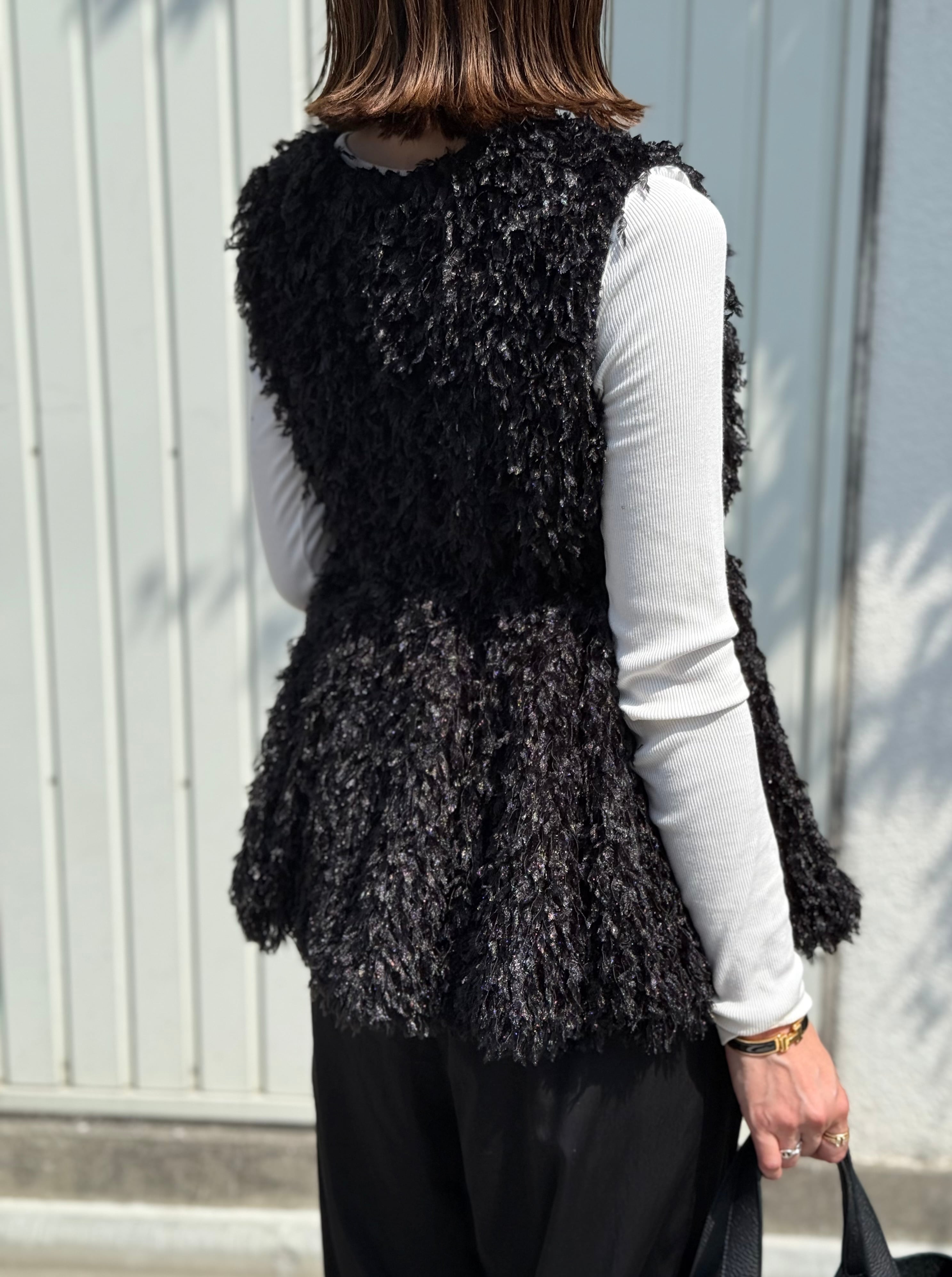 再入荷)フェザーヤーンペプラムベスト | PBselect