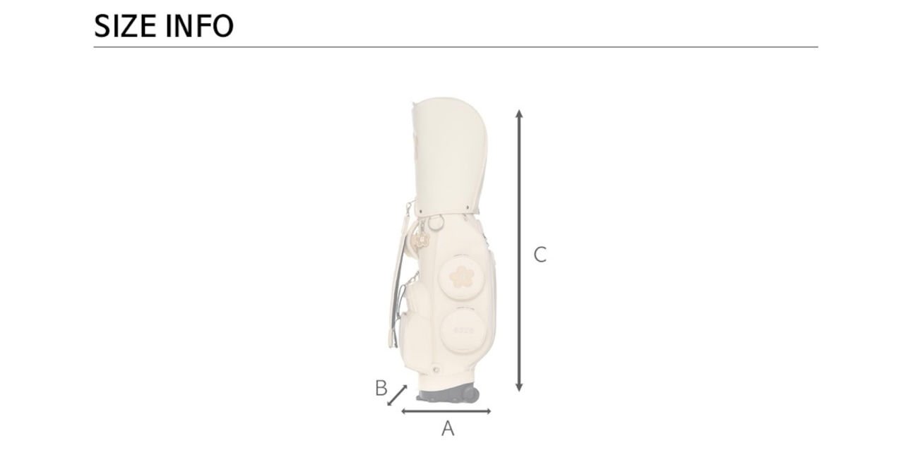 GOXO ゴーエックスオー キャディーバッグ フラワーホイールバック ベージュ