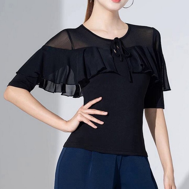 シフォンフリル・エレガントトップス ds0766