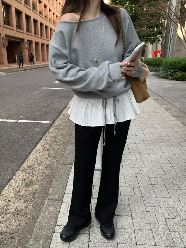 (予約) mellounge  / Edge off sweatshirt 2color