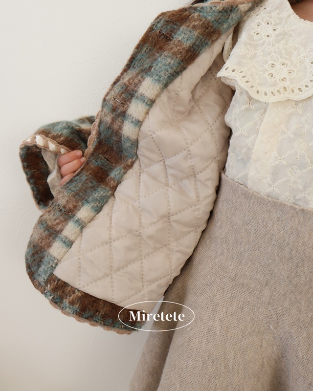 【取寄】韓国っぽクラシカルなハイセンスチェックジャケット