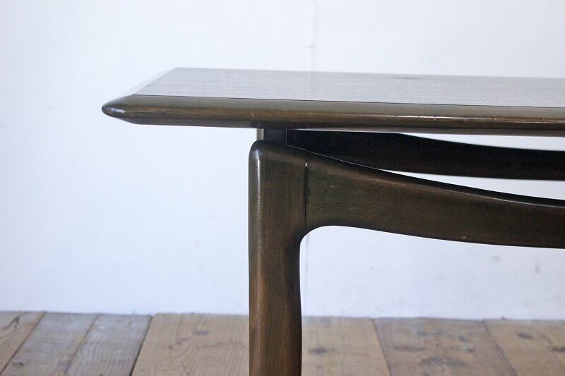 レトロ センターテーブル 机 応接 メラミン天板 デコラトップ 木製  