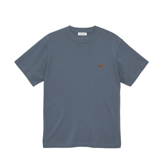 sideways logo T-shirt：Hazy navy