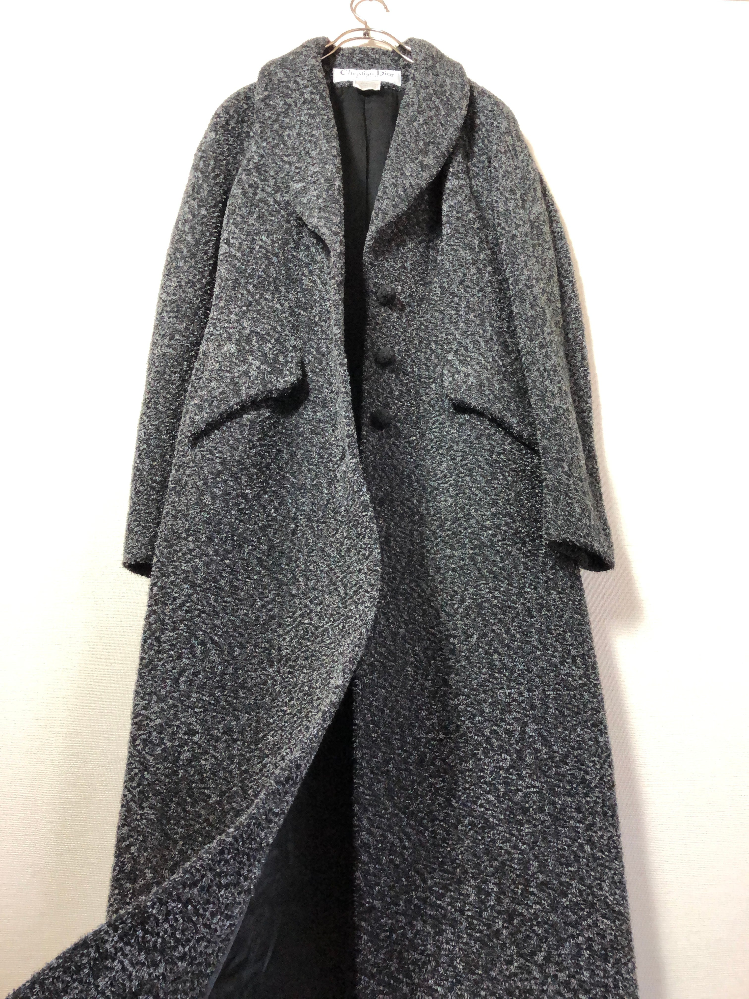 ディオールチェスターコート チェック ツイード Christian Dior