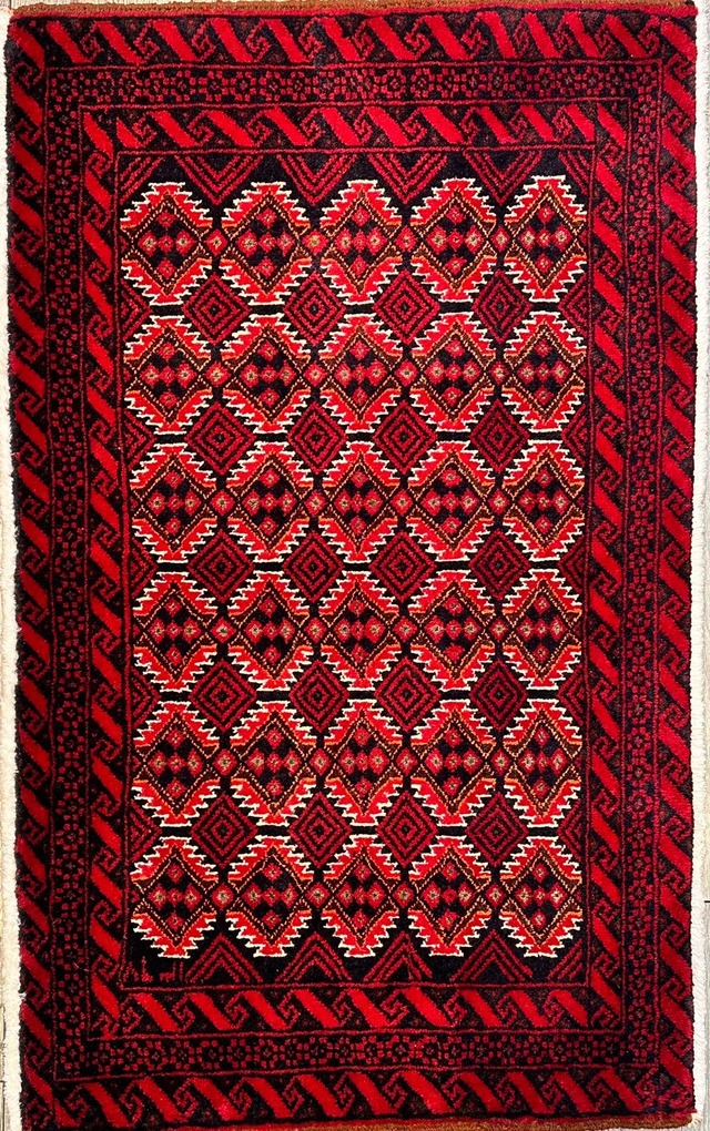 ペルシャ絨毯 トライバルラグ オールドバルーチ 96×58㎝ | pasargad rugs