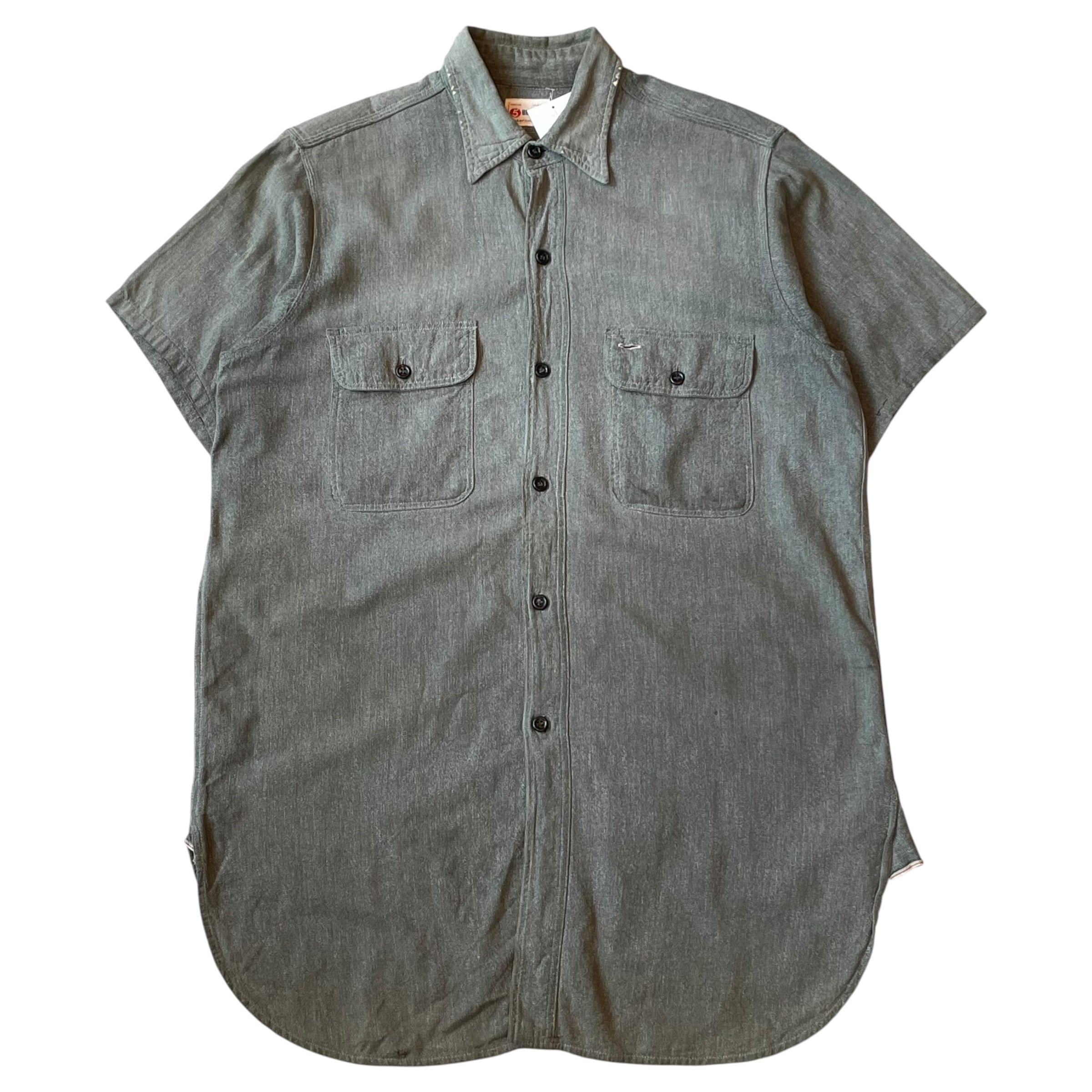 1950s FIVE BROTHER "Black" S/S Chambray shirt