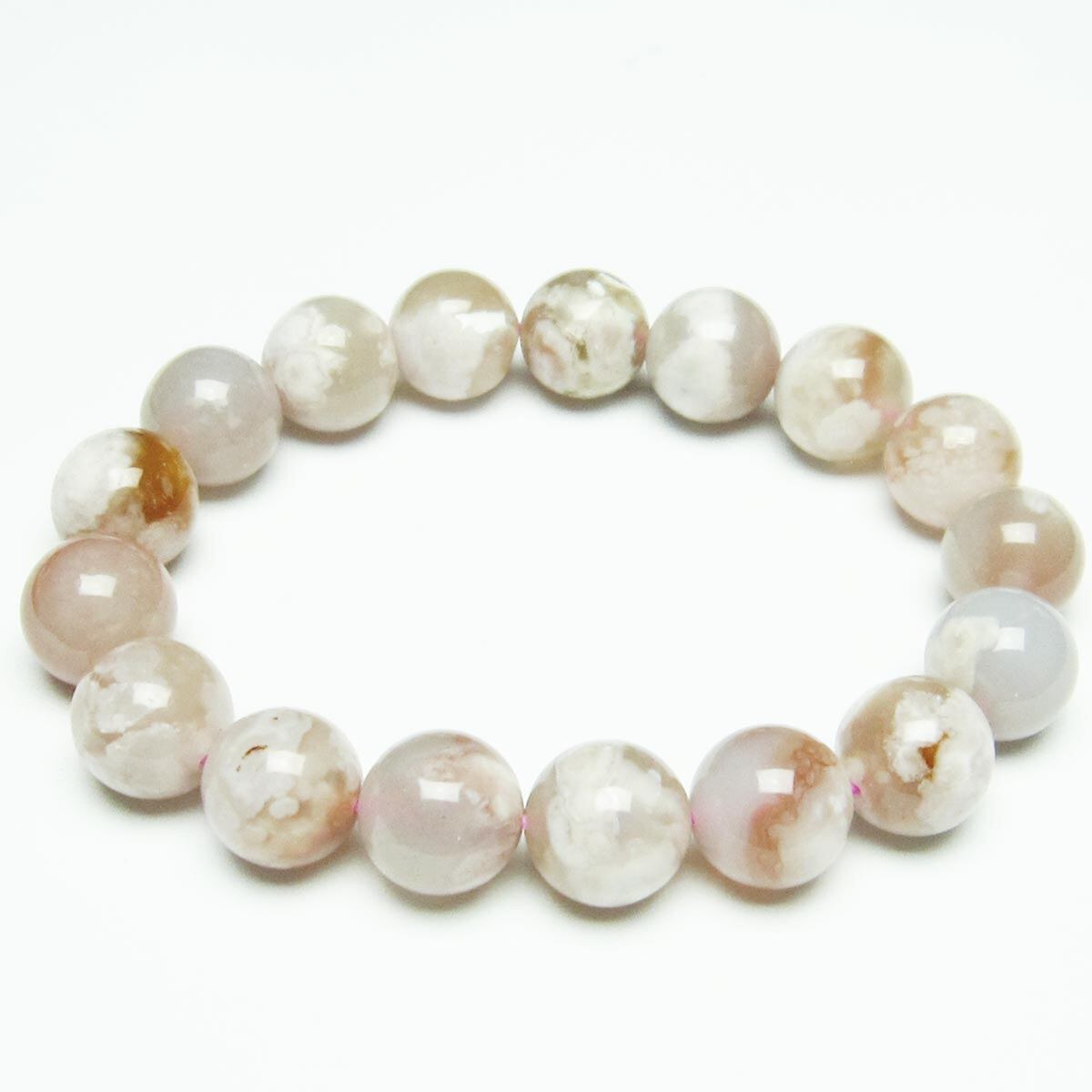 チェリーブロッサムアゲート ブレスレット 桜瑪瑙 13mm [M便 1/10] 111-26452