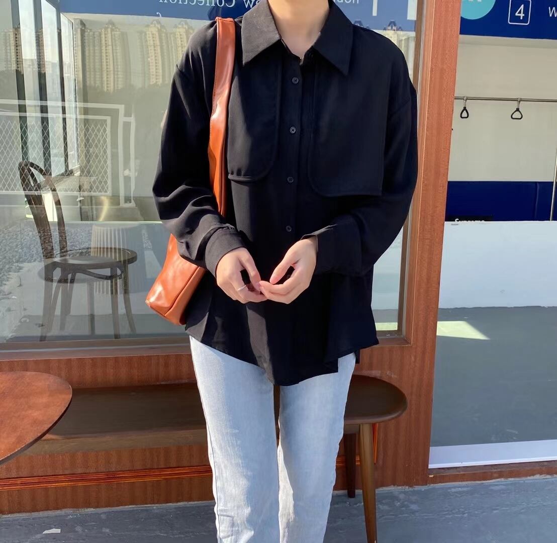 ダブルガンパッチ風　ブラウス　AJ2205-608