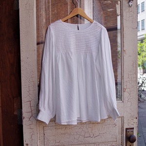 Select Item / India Cotton Tunic Shirt #white / インド綿 チュニック シャツ