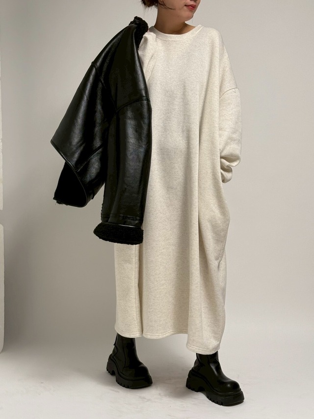 Over size sweat onepiece