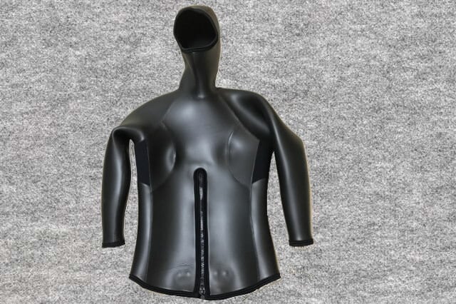 ダイビングスキン裏リペルサーモ(表ジャージ可)5mmフード付長袖ジャケットハーフジップ(フルオーダー料込)wsm1710Fdfs