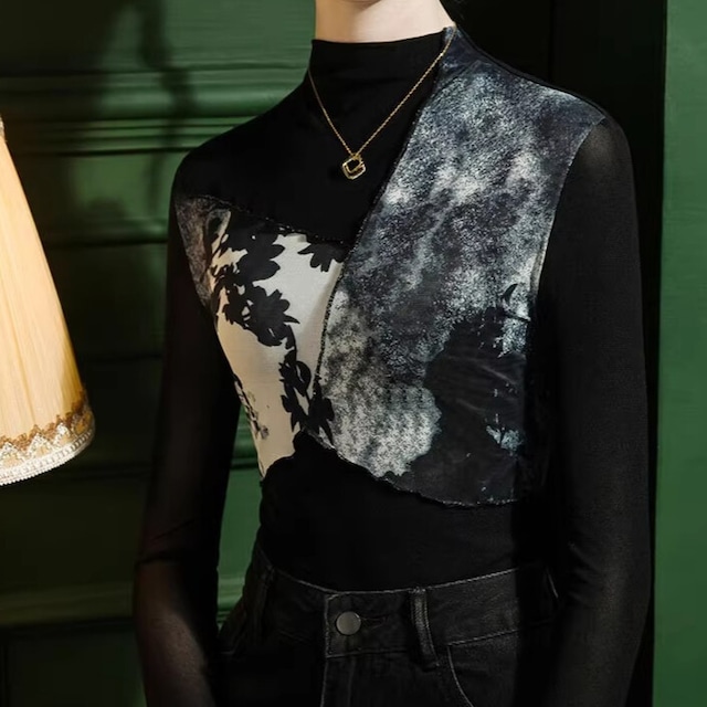 アートシルエット・モノトーンデザイントップス ds1418