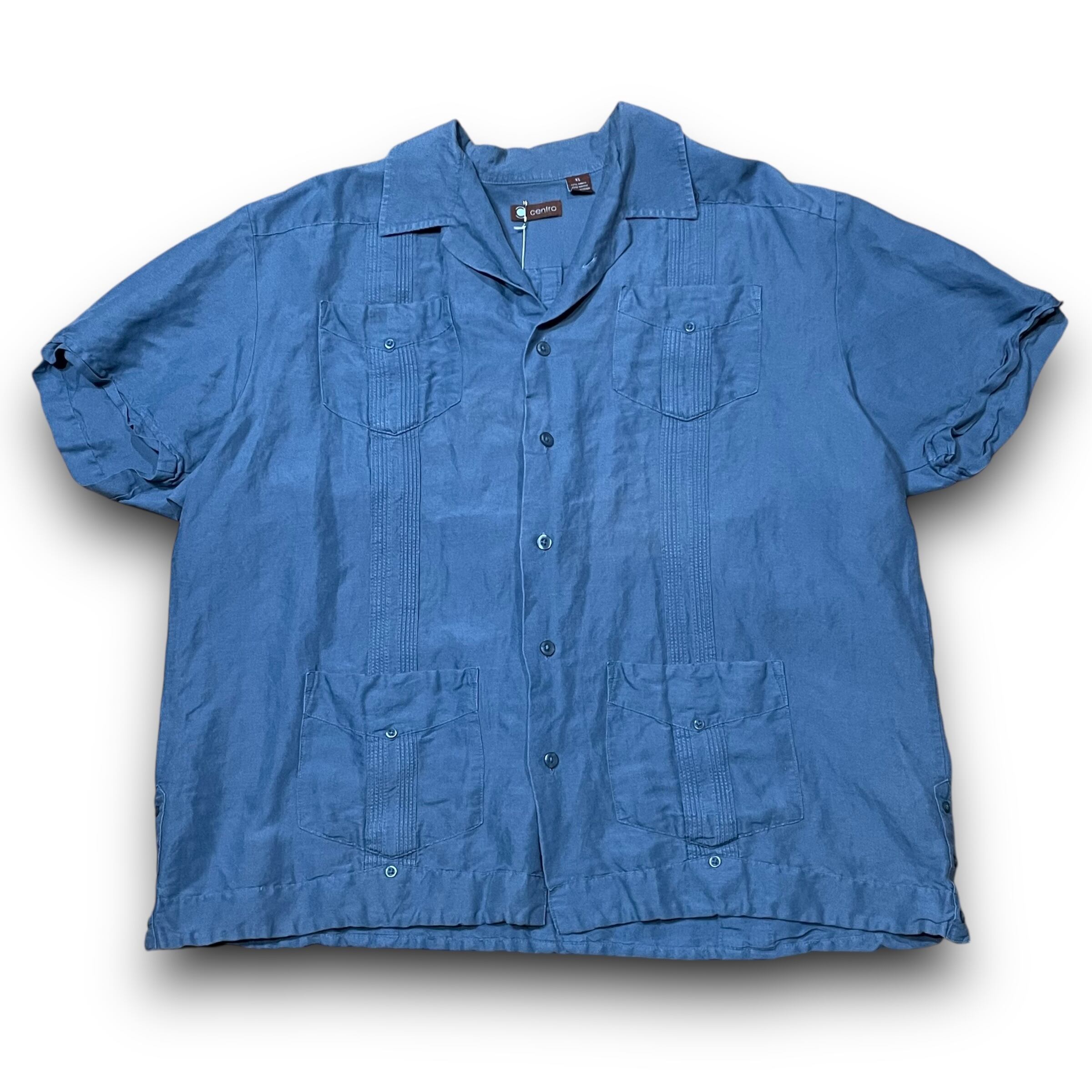 60s GLENN BERRY Stencil Chambray S/S Shirt S / US NAVY タイプ