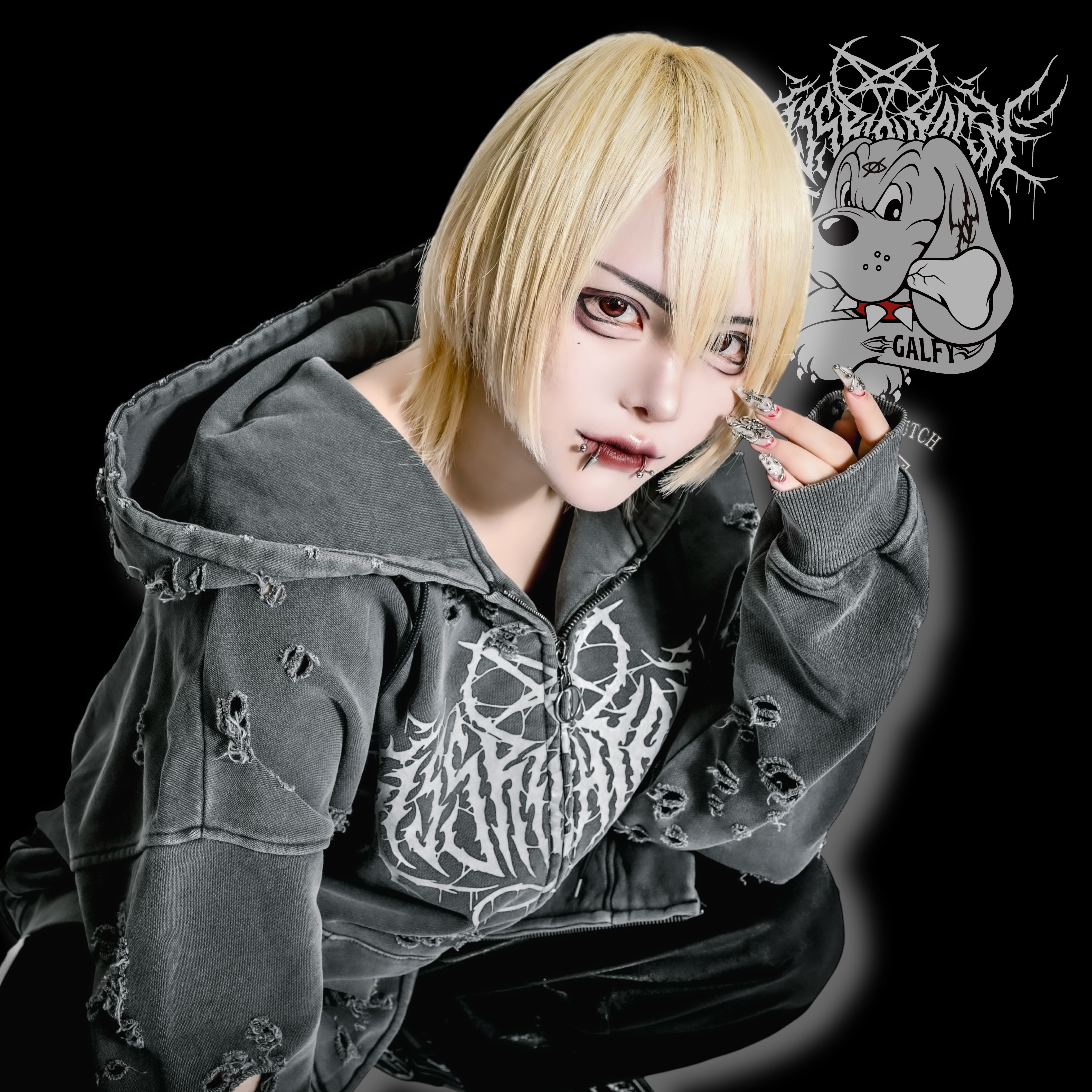 即納】「ブリーチぼろぼろパーカー」 | KRY clothing