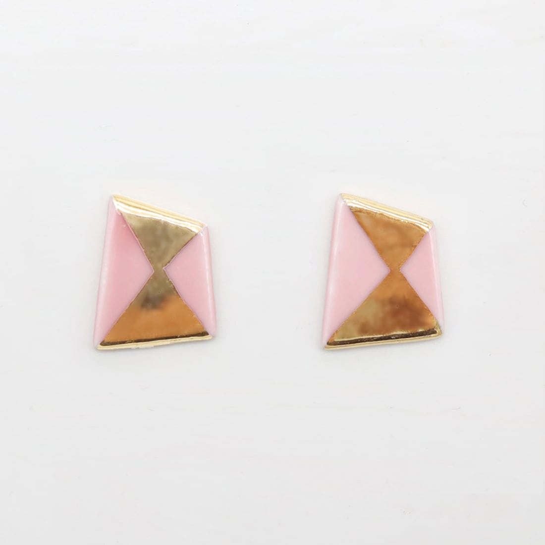 【eb2】Lサイズ 色釉 PINK イヤリング/ピアス/ノンホールピアス/樹脂ピアス