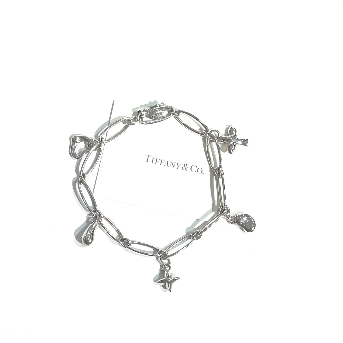 希少モデル【TIFFANY&CO. 】 2056 5チャームチェーンブレスレット 