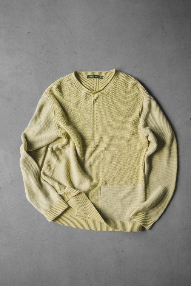 00's "Ermenegildo Zegna" Switching Design Knit