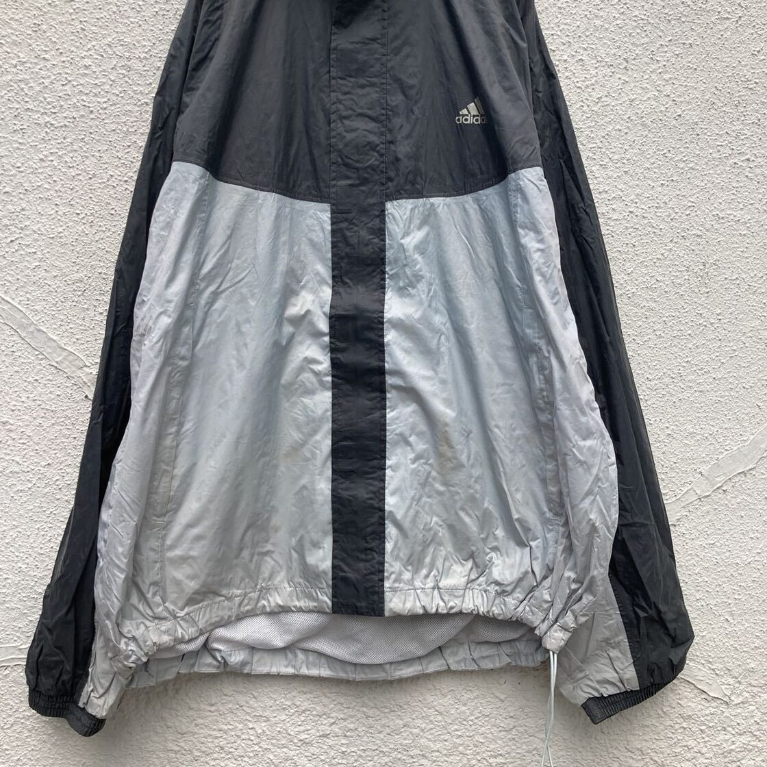 adidas マウンテンパーカー XL グレー ライトブルー ゴールド 