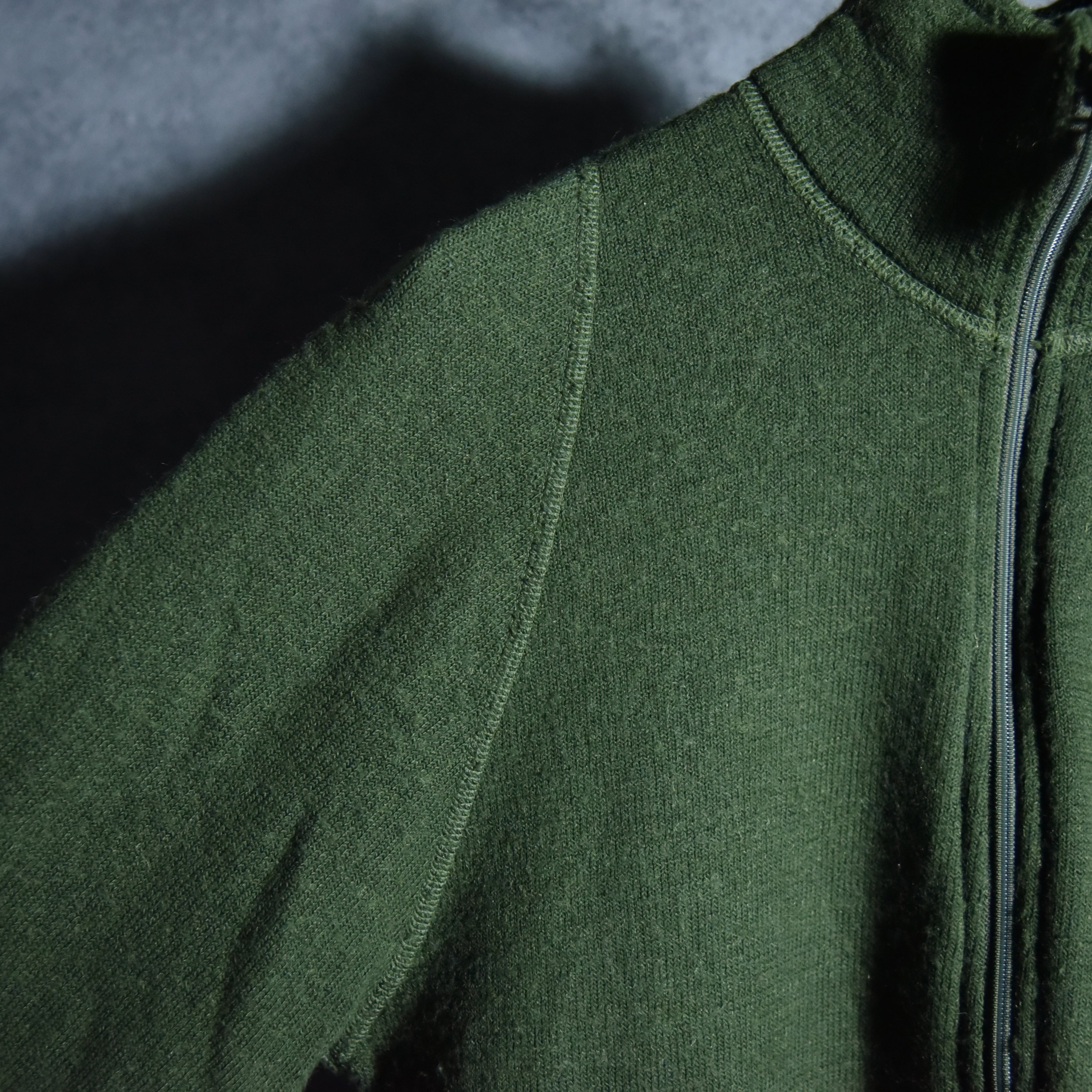 90s Swedish Army Wool Sweat Zip Cardigan スウェーデン軍 ウール裏毛