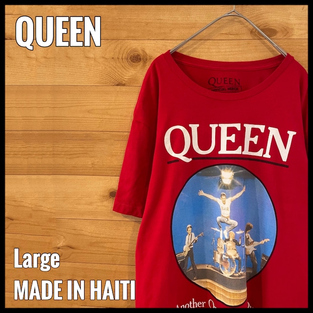 【QUEEN】オフィシャル バンドTシャツ ロックTシャツ フォトプリント ロゴ Lサイズ us古着