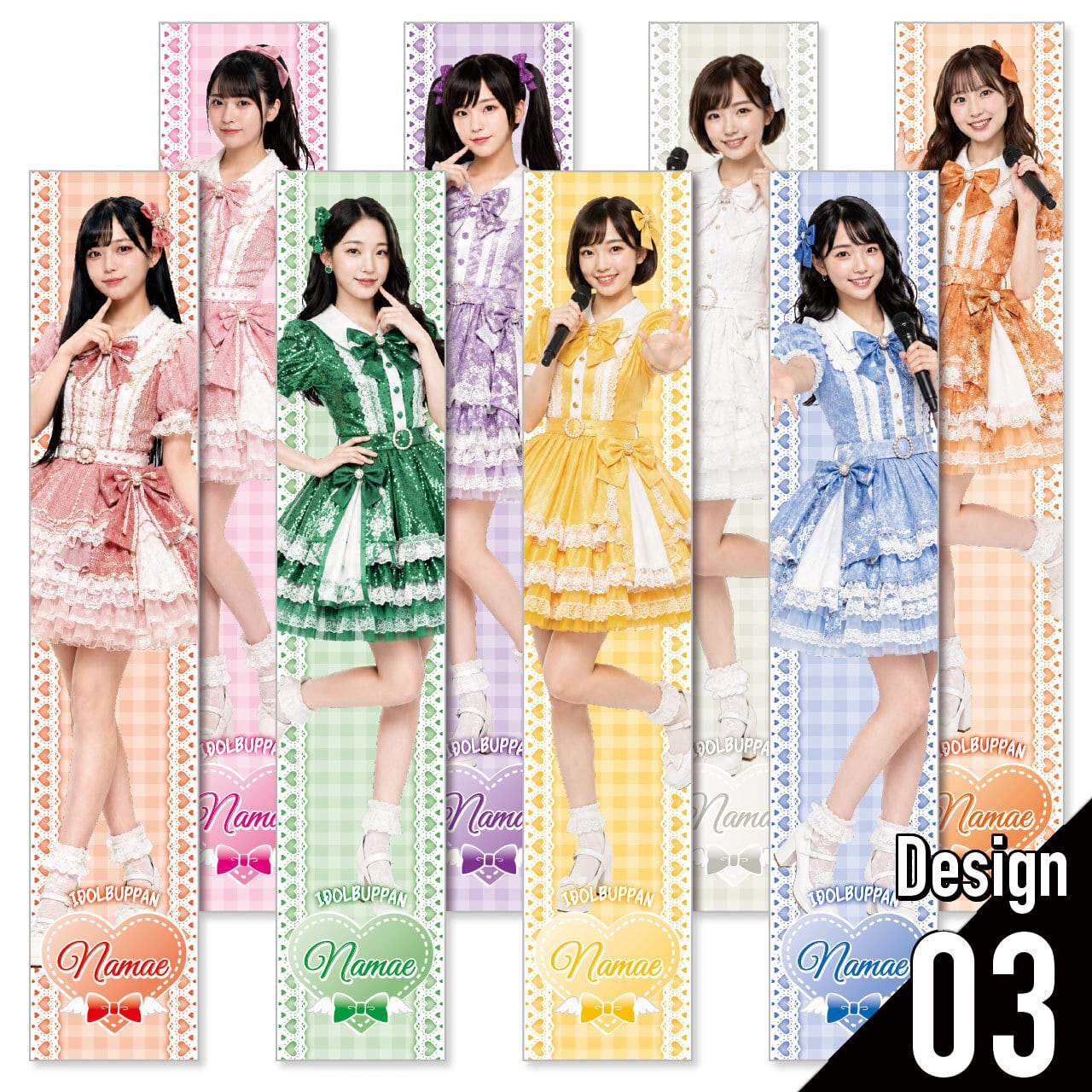 マフラータオル／デザイン03（エンジェル❤︎ハート）（単価：¥2,600）