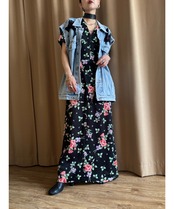 vintage floral import maxi dress-4650-4