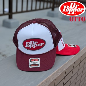 ♧【 OTTO CAP オットーキャップ 】 『 Dr. Pepper ドクター・ペッパー 』 トラッカーキャップ/ メッシュキャップ / burgundy バーガンディ 〚アメリカン雑貨 アメトイ〛