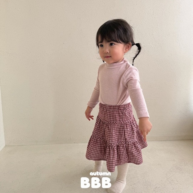 《予約》送料無料【Bella bambina】Solid Mock Neck Tee