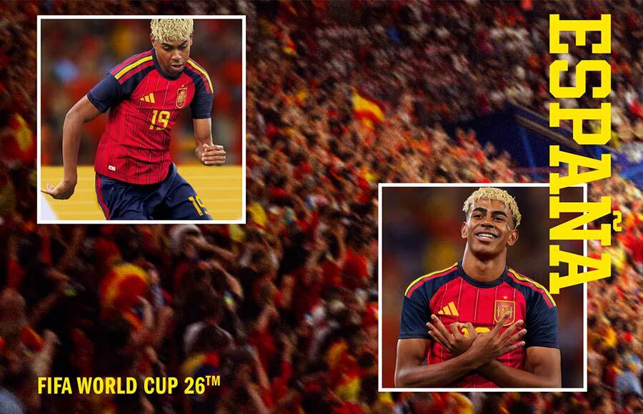 ウェア サッカー ユニフォーム アディダス スペイン代表 2026 W杯