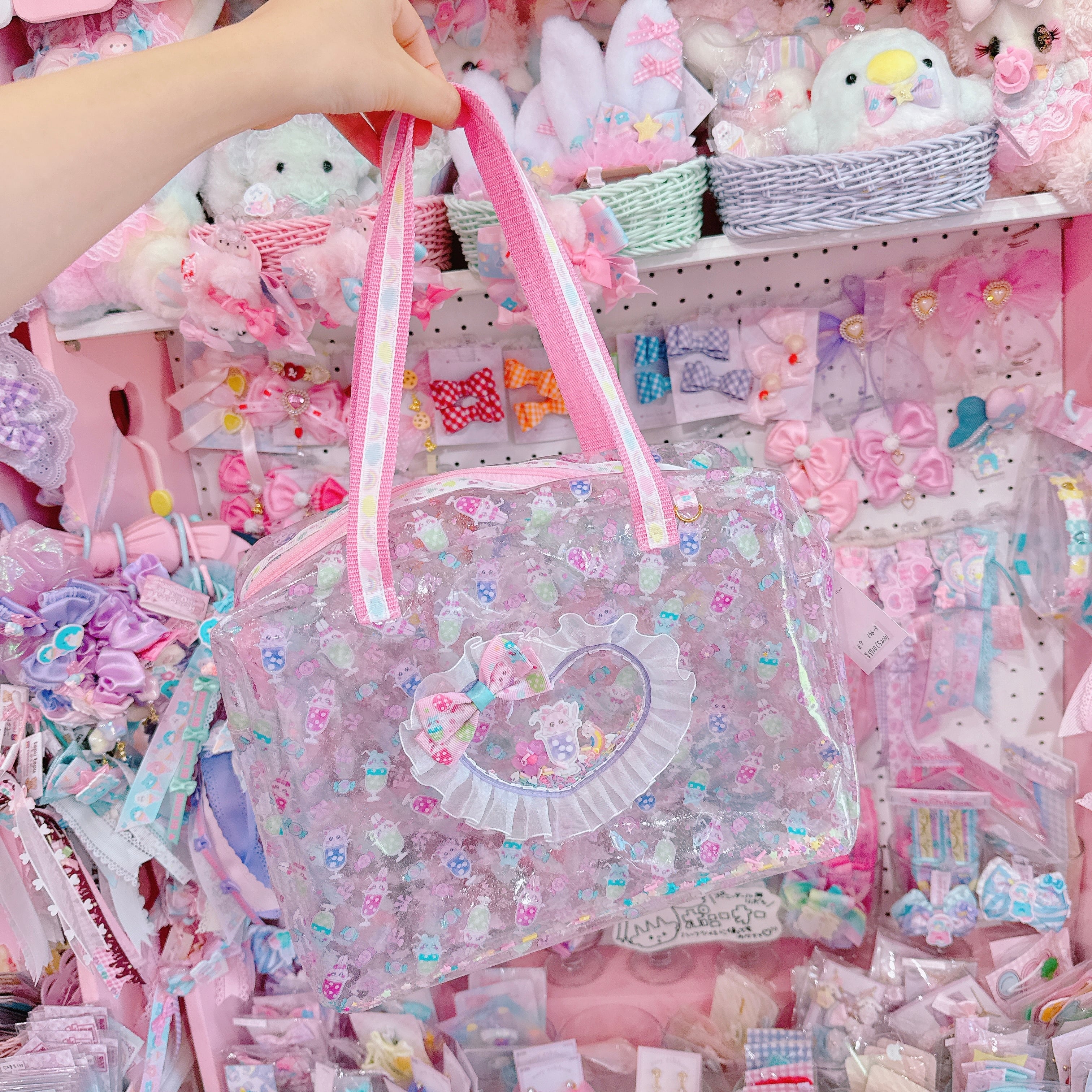 【E7】136-3ミニポーチ付きビニールバッグ