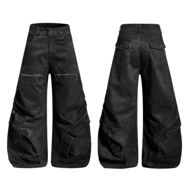 Zip-pocket design pants　ジップポケットデザインパンツ　J2075