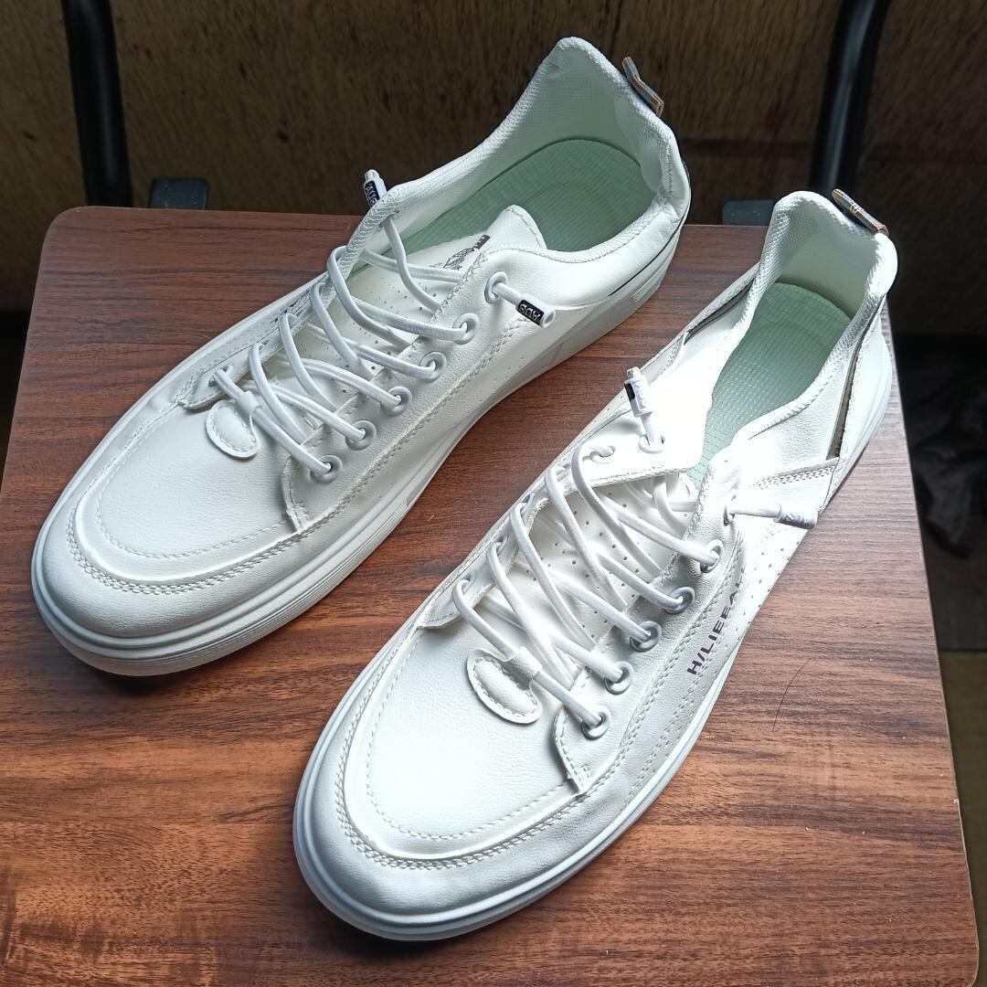 新品 26cm メンズ スニーカー ホワイト ブラウン 厚底 シューズ | Pay ID