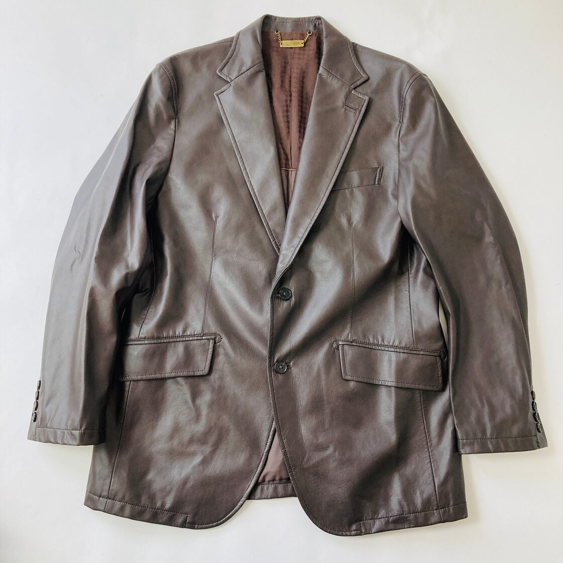 Used】DURBAN アマレッタ 高級人工皮革 レザーテーラードジャケット 