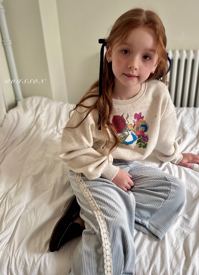 予約⌇poisson / Velvet lace pants