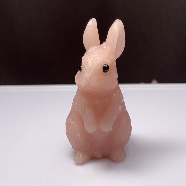 12.ピンクオパールうさぎ・インテリア