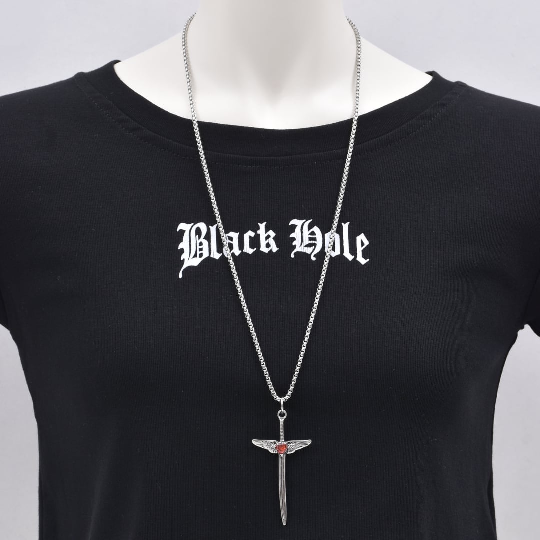 ハートストーン×ウィングソードネックレス | VOLCAN&APHRODITE