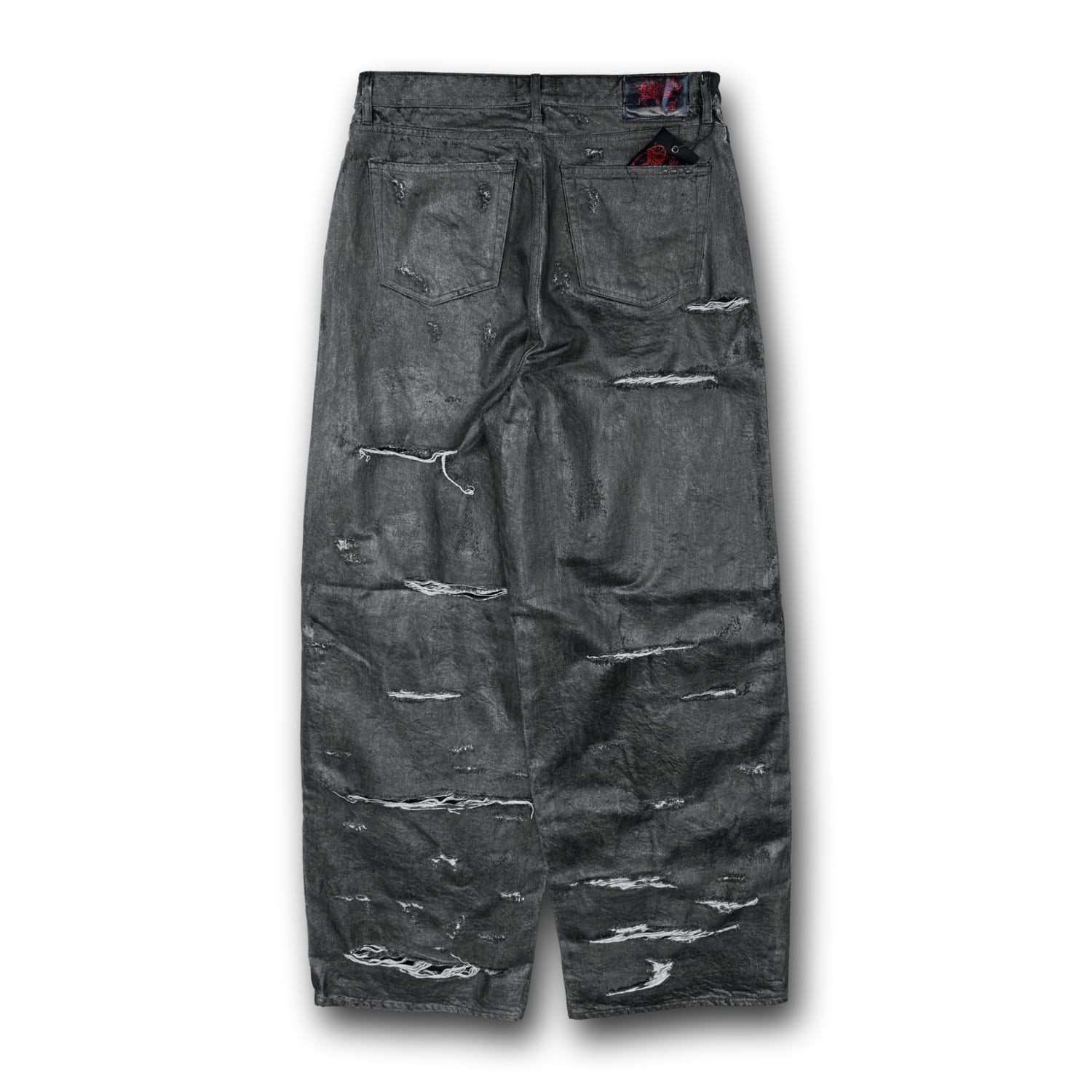 EMOSTANCECLUB / MULTI DISTRESSED COATING BAGGY JEANS | HOLICK