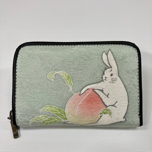 ラウンド財布「福桃ウサギ」