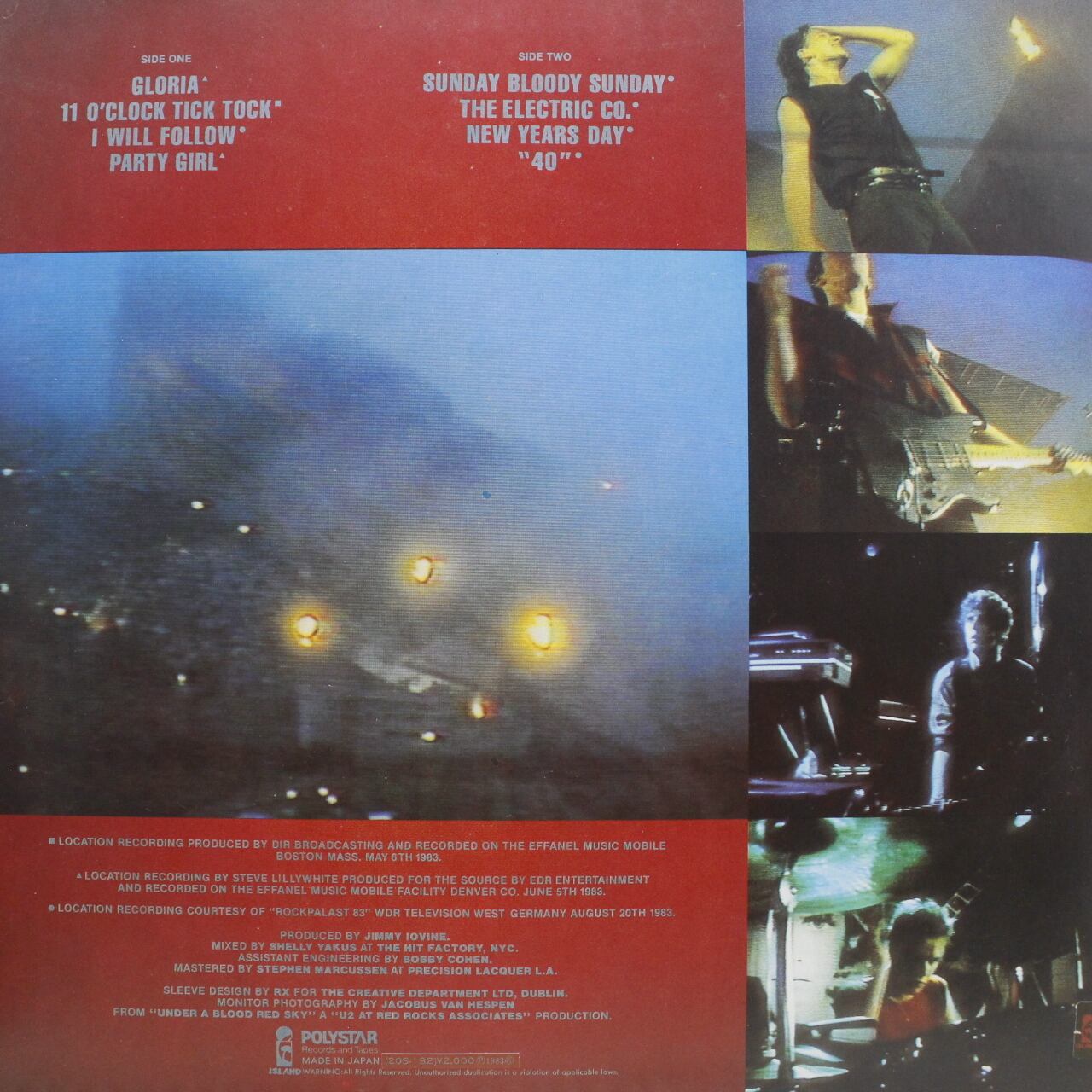 U2 / Live "Under A Blood Red Sky" [20S-192] - 画像2