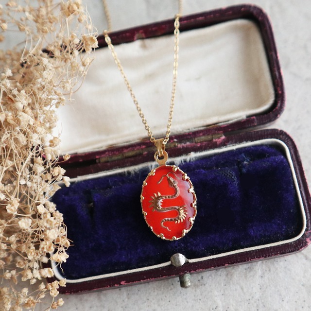 西ドイツヴィンテージ！昇り龍のネックレス　ドラゴン　金アレ対応