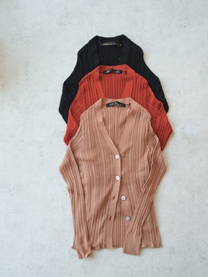 [Cloth&Cross]ランダムリブニットカーディガン