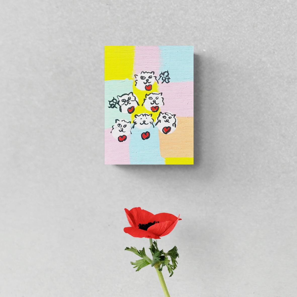 【1点限定】■「MINNA AWESOME原画 #MA85 」縦18 cm × 横14 cm (F0号)【送料込】