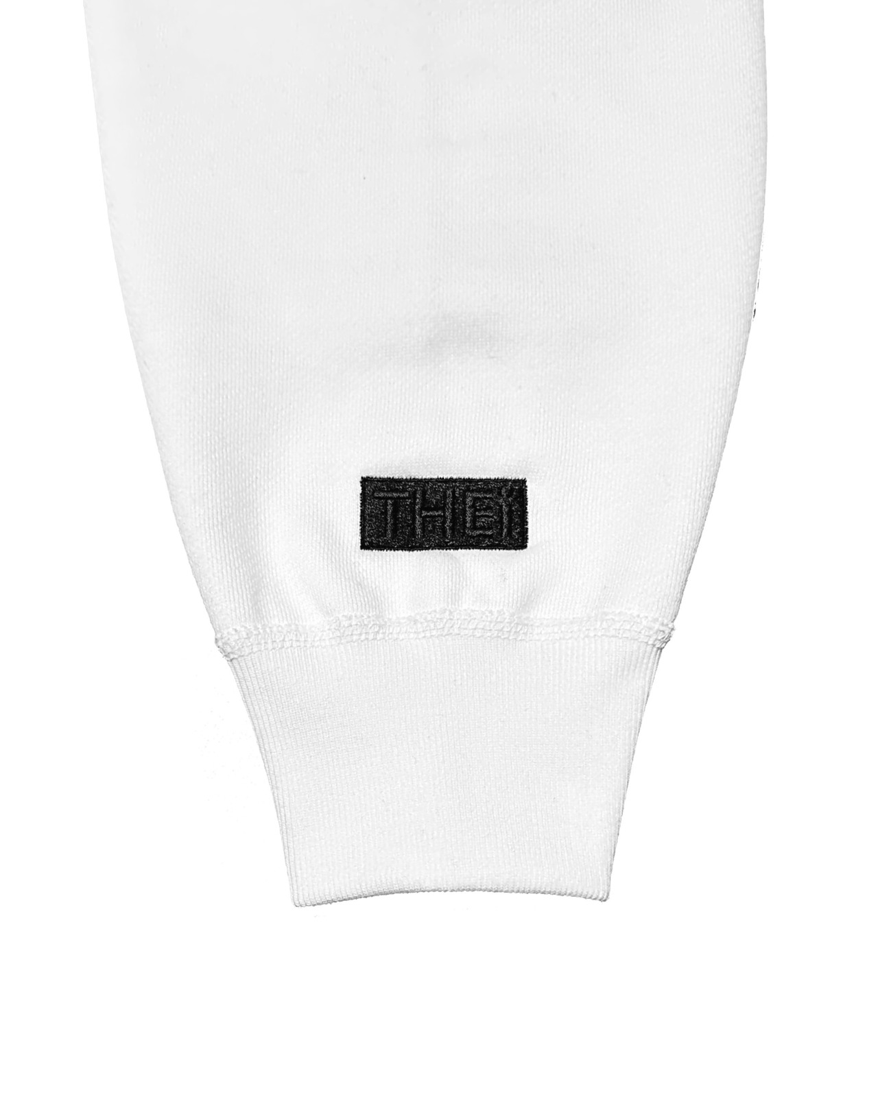 BOX-TYPE2 ONE POINT HEAVY WEIGHT ZIP UP SWEAT HOODIE - WHITE