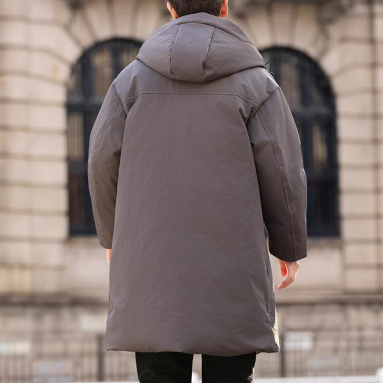 フード付き ヒップ丈 ダウンジャケット af0061