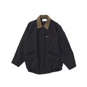 Col Contrast Utility Jacket F0571