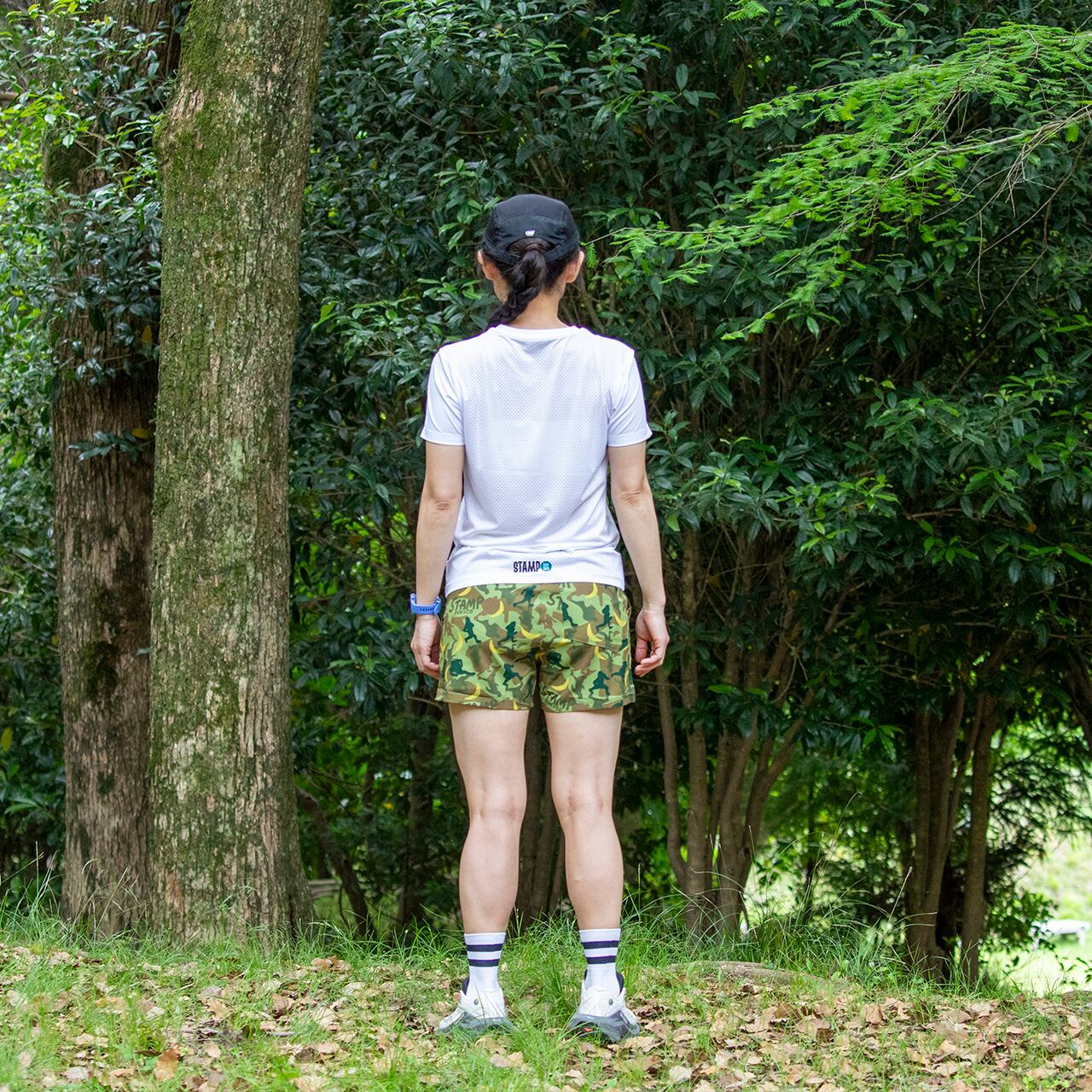 STAMP RUN&CO 3 POCKET SHORTS ランニングショーツ S STAMP 3 POCKET SHORTS (BANANA RUNNER CAMO) | STAMP Run&Co
